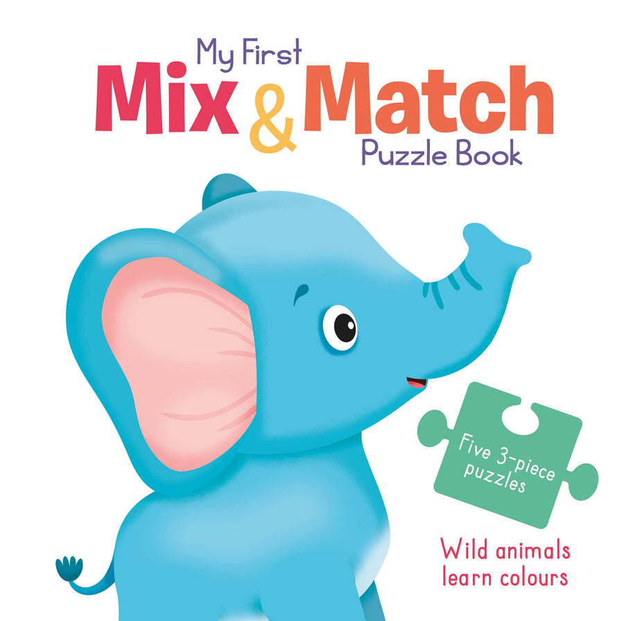 My First Mix & Match Puzzle Book: Wild animals learn colours
