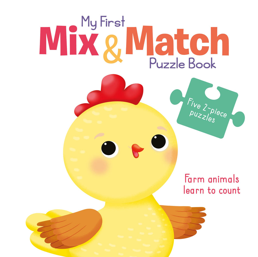 My First Mix & Match Puzzle Book: Farm animals to learn to count