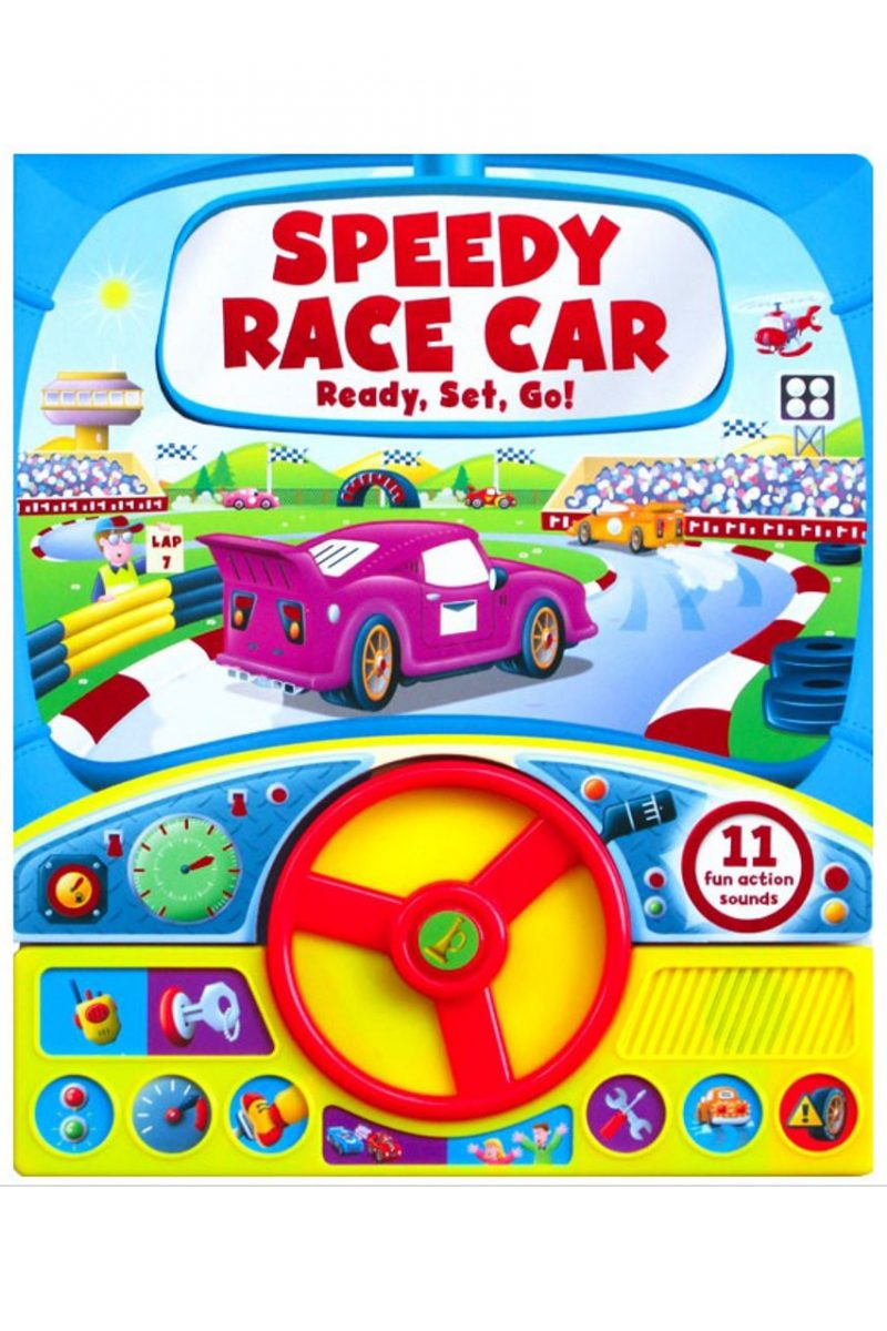 Speedy Race Car -Steering Wheel Sound Board - Little Book