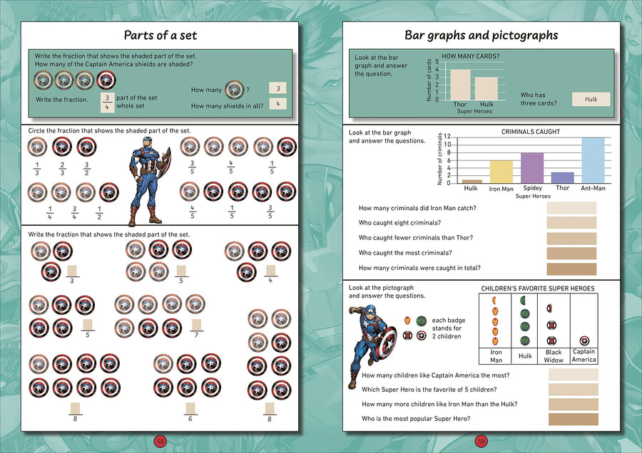 Marvel Math Made Easy, Second Grade: Join the Marvel Super Heroes and Make Math Your Superpower!