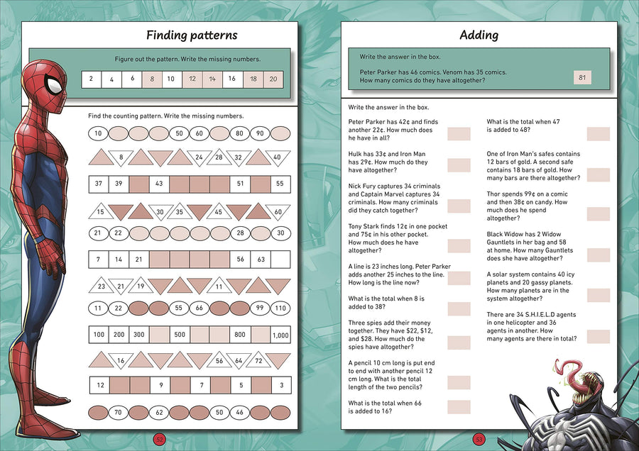 Marvel Math Made Easy, Second Grade: Join the Marvel Super Heroes and Make Math Your Superpower!